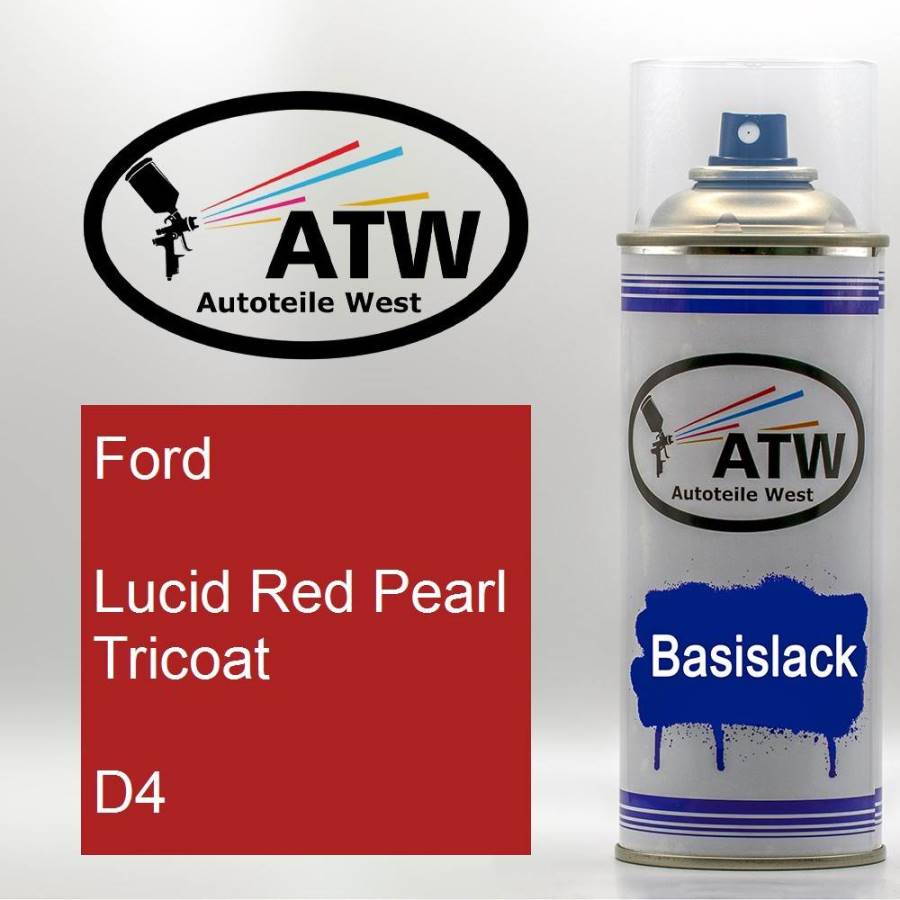 Ford, Lucid Red Pearl Tricoat, D4: 400ml Sprühdose, von ATW Autoteile West.